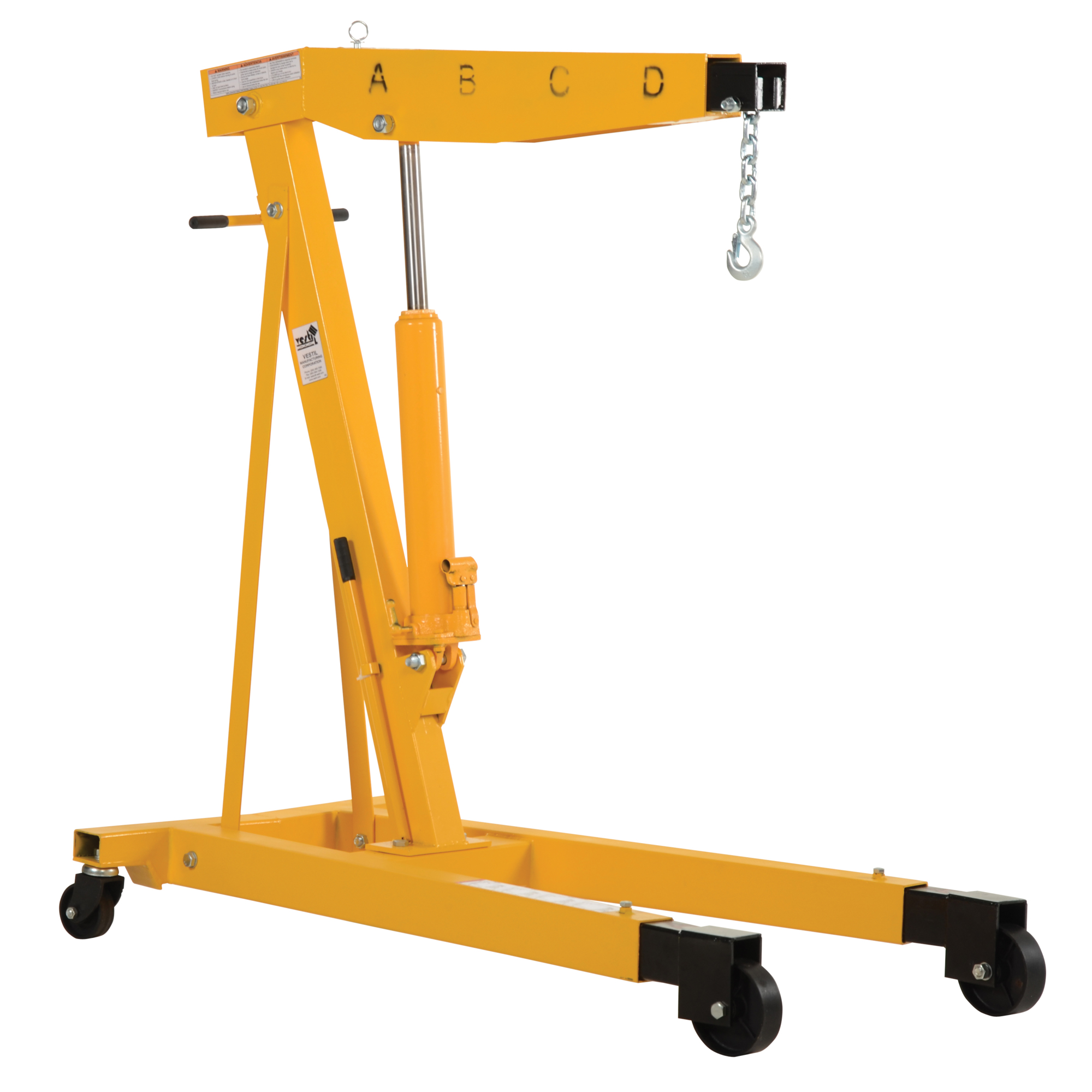Vestil Engine Hoist - 6000-Lb. Capacity, Telescopic Boom, 54.5in. Overall Boom Length, Model# EHN-60-T